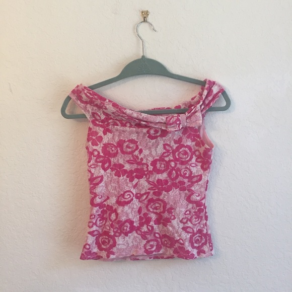 INC International Concepts Tops - INC petite pink white blouse floral nylon